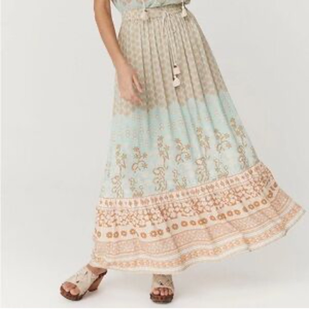 Spell Sweet Nothings Boho Cottagecore Printed Maxi Skirt